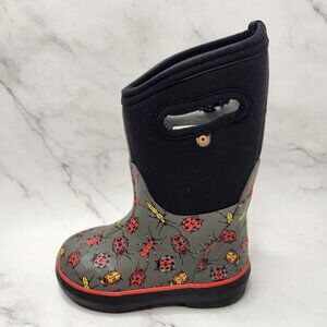 Bogs Classic II Grey Bugs Snow Rain Boots Winter Rainboots Kids Child 11